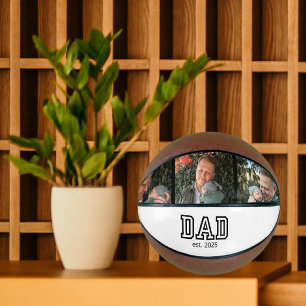 Ballon De Basket Photo personnalisée de l'année 3 où Papa est deven