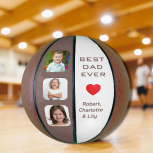 Ballon De Basket Photo personnalisée du meilleur papa jamais