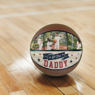 Ballon De Basket Photo personnalisée pour papa toute l'étoile