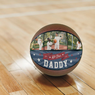 Ballon De Basket Photo personnalisée pour papa toute l'étoile