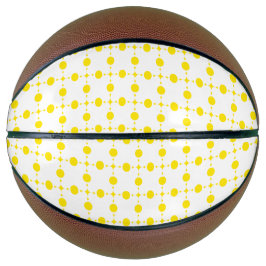 Ballon De Basket Pois Jaunes, Motif Polka Dot, Points, Pots