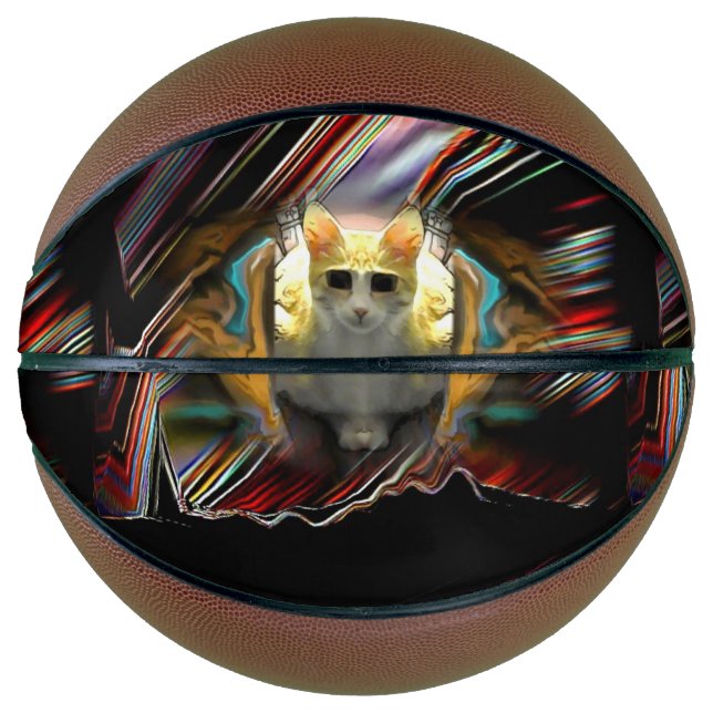 Ballon De Basket Prêt pour le décollage Cool Cat (Devant)