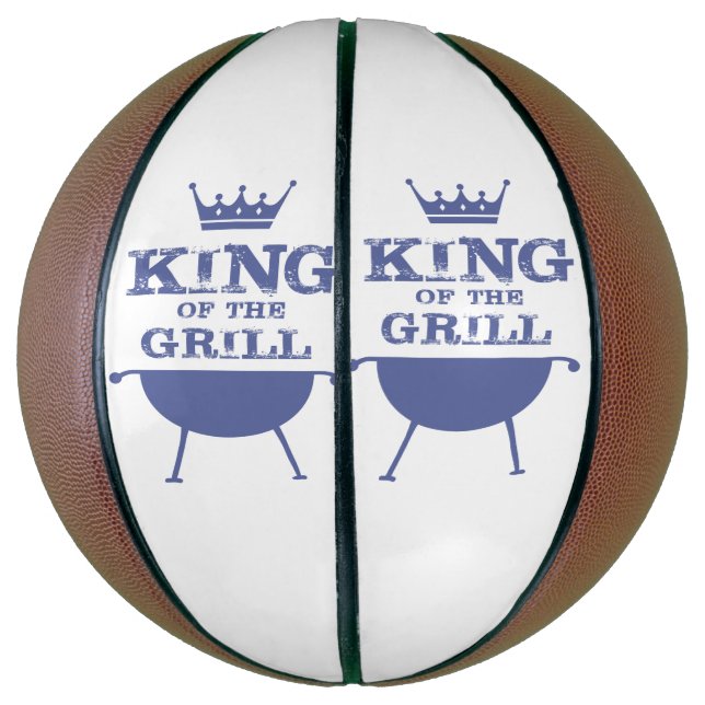 Ballon De Basket Roi Du Grill, Bleu (Vertical)