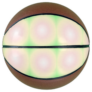 Ballon De Basket Rose vert pâle Blanc 3D Optique Motif dégradé