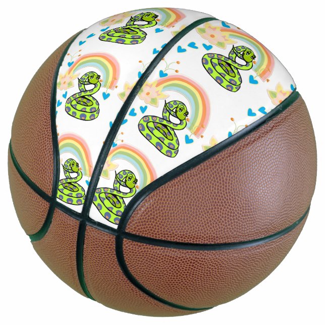Ballon De Basket Serpent de basket-ball arc-en-ciel (Incliné)