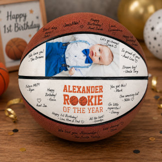 Ballon De Basket Signatures de la fête du 1er anniversaire