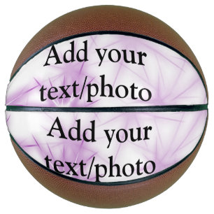 Ballon De Basket Simple rose violet paillettes scintillement ajoute