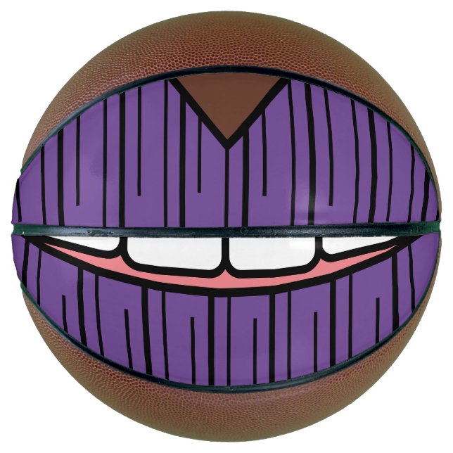 Ballon De Basket Sourire aux lèvres pourpres (Devant)
