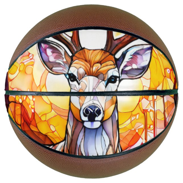 Ballon De Basket Stained Glass Deer (Devant)