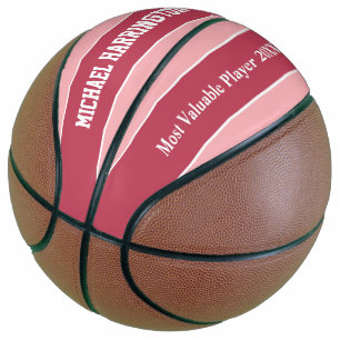 Ballon De Basket Stripes Motif nom personnalisé & texte basketball