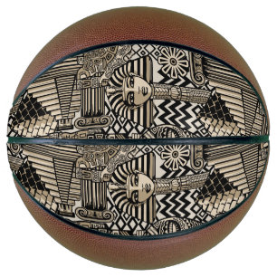 Ballon De Basket Symboles historiques anciens Style de tatouage