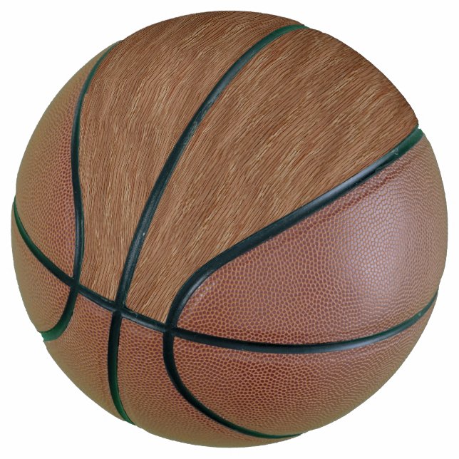 Ballon De Basket Tan Brown Chêne naturel apparence (Incliné)