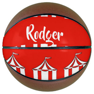 Ballon De Basket Tentes de cirque rouge et blanc