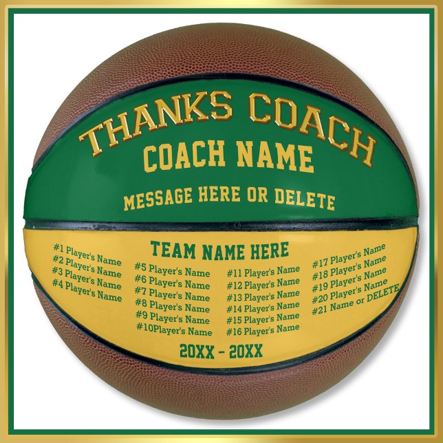 Ballon De Basket Tous les joueurs Noms de Basketball Personnalisé (Custom Basketball Ball. Good gifts for basketball coaches. Basketball coach appreciation gifts, Name)