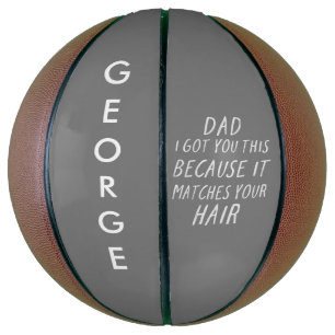 Ballon De Basket Typographie moderne drôle papa gris cheveux fête