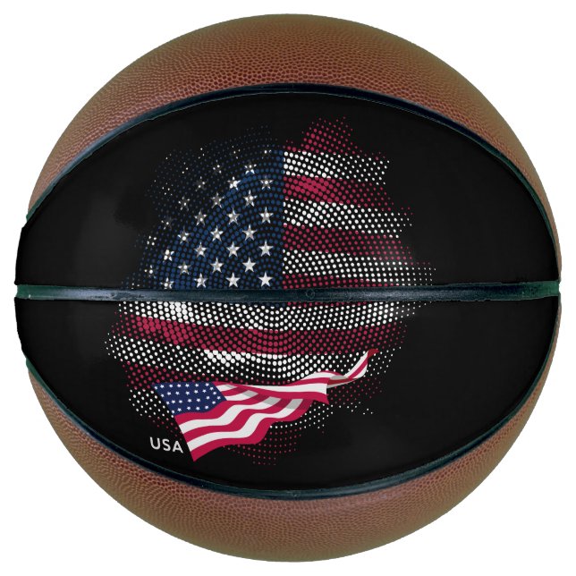 Ballon De Basket USA flag (Devant)