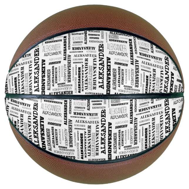 Ballon De Basket Votre (Long) nom est partout (Devant)