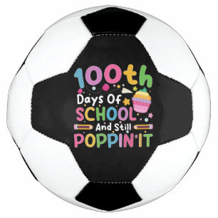 Ballon De Foot 100 Jours D'École Et Toujours Poppin' Girl