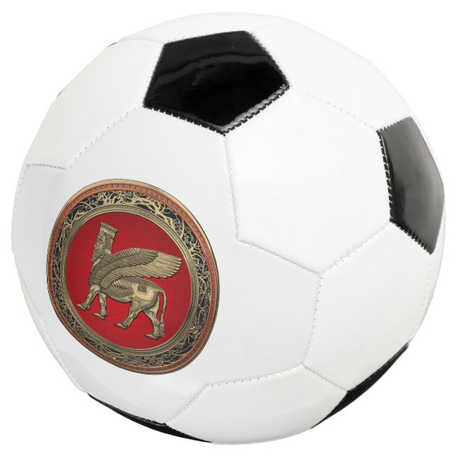 Ballon De Foot [310] Taureau ailé assyrien - Lamassu d'or (3/4)