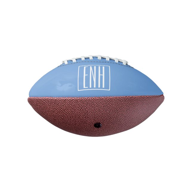 Ballon De Foot 3 bleu mou moderne audacieux du monogramme | (Tourné à 270°)