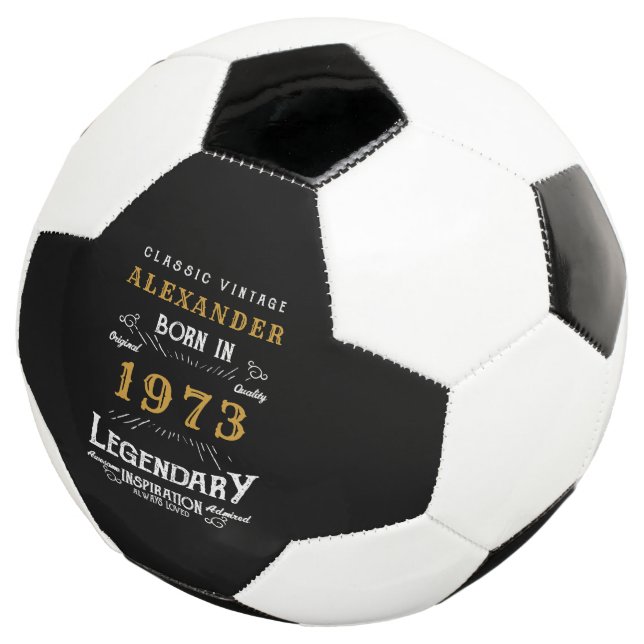 Ballon De Foot 50e anniversaire 1973 Nom du monogramme Légendaire (3/4)