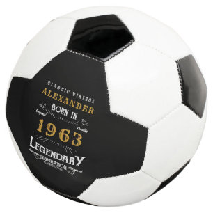 Ballon De Foot 60e anniversaire 1963 Nom du monogramme Légendaire