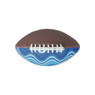 Ballon De Foot Abstrait bleu ondulé motif