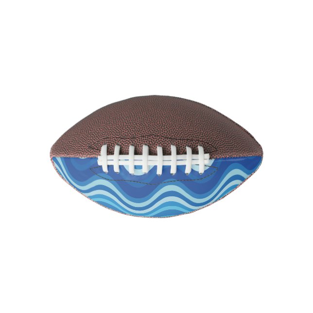 Ballon De Foot Abstrait bleu ondulé motif (Devant)