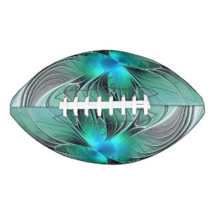 Ballon De Foot Abstrait De Bleu, Art Fractal Moderne