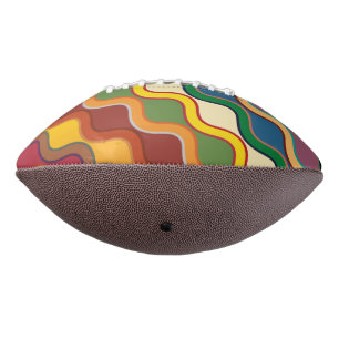 Ballon De Foot Abstraites bandes ondulées colorées