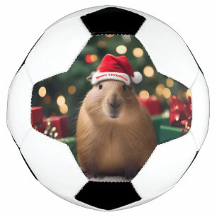 Ballon De Foot Adorable Noël Capybara,