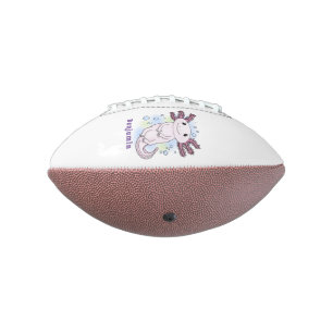 Ballon De Foot Adorable pink axolotl cartoon
