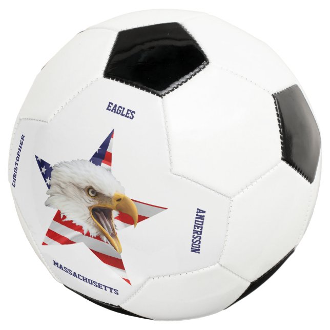 Ballon De Foot Aigle À Balles, Drapeau Américain, Étoile (3/4)