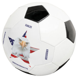 Ballon De Foot Aigle à tête blanche, Drapeau américain, Étoile