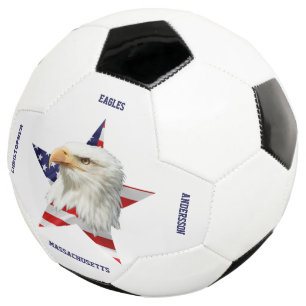 Ballon De Foot Aigle chauve cool, Le drapeau américain, Étoile