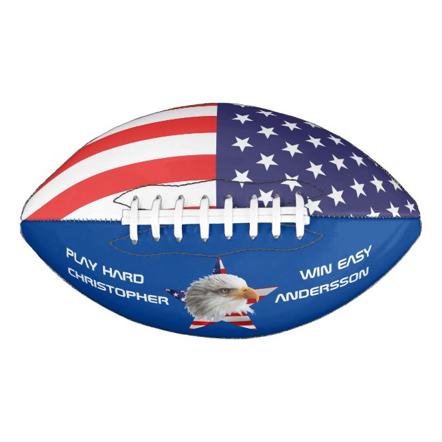 Ballon De Foot Aigle Impressionnant, Drapeau Américain, Patriotiq (Devant)
