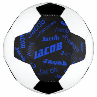 Ballon De Foot Ajouter un nom ou un mot | Bleu et noir