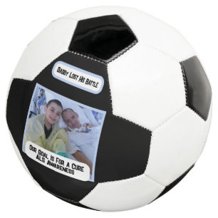 Ballon De Foot Ajouter votre photo/texte Sensibilisation à la SLA