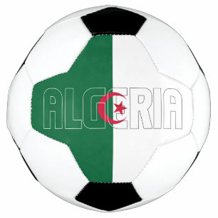 Ballon De Foot Algérie Drapeau Vert Blanc Rouge Croissant Patriot