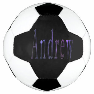 Ballon De Foot Andrew Nom coloré, balle de football