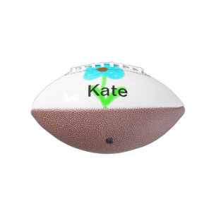 Ballon De Foot Aquarelle bleu vert ajouter votre nom tex