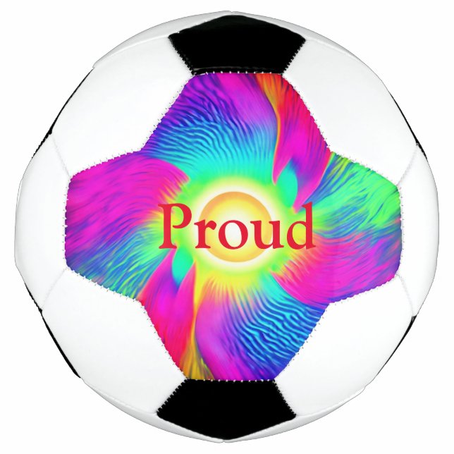 Ballon De Foot Arc-en-ciel "Fière" balle de football gay (Devant)