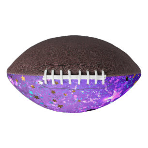 Ballon De Foot Arrière - plan de feuille violet avec étoiles