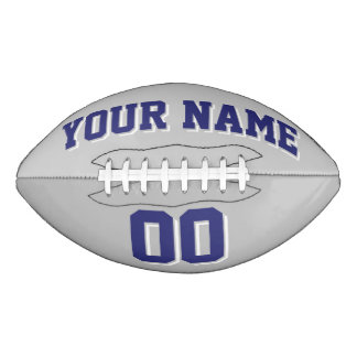 Ballon De Foot ASILE GRAY MARINE BLEU ET BLANC Football Personnal