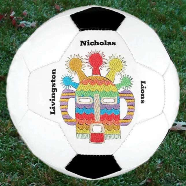 Ballon De Foot Bal de football avec l'oeuvre de Diablo Huma (Créateur téléchargé)