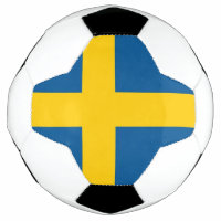 Bal de football patriotique avec drapeau suédois