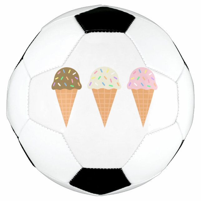 Ballon De Foot Balle de football cônes de crème glacée (Devant)