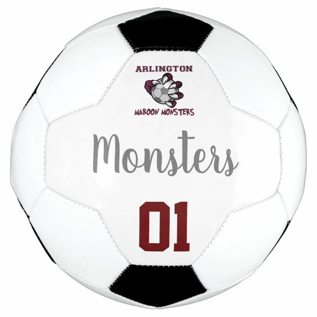 Ballon De Foot Balle de football Monsters Maroon (Devant)