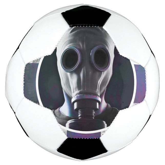 Ballon De Foot Balle de soccer en masque à gaz (Devant)