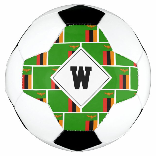 Ballon De Foot Balle de soccer stylé ZAMBIA (Devant)